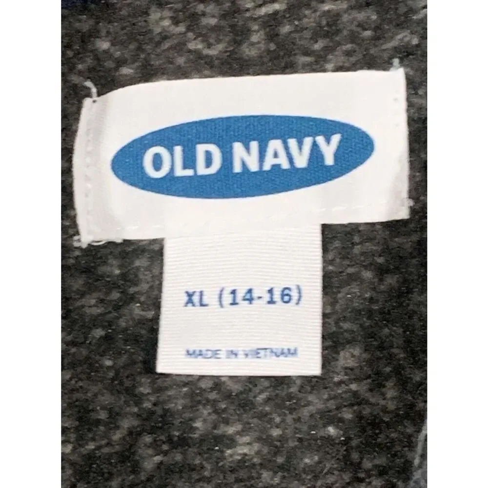 Old Navy Boys XL (14-16) Marled Knit Button Mock Neck Pullover Sweater